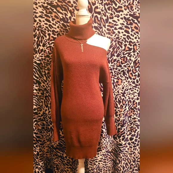LUSH SWEATER DRESS M $8 when you BUNDLE from my closet . NECLACE NOT INCLUDED - Picture 2 of 5